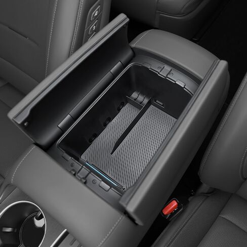 Cnaurda ABS Armrest Lower Layer Storage Box, Lower Layer Armrest Box, Central Console Box, Car Interior Storage Compatible with Hyundai Palisade LX3 2026（7-Seater Exclusive） Accessories (Brown) in Saudi Arabia