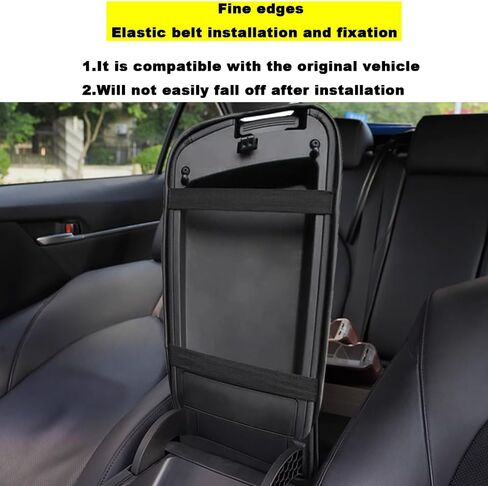 Blazeray for Kia Optima 2016-2020 غطاء صندوق مسند الذراع لوحدة التحكم المركزية للسيارات مضاد للخدش مقاوم للماء من الجلد المركزي مسند الذراع وسادة حماية ملحقات الديكور الداخلي (أسود مع غرز حمراء) in Saudi Arabia