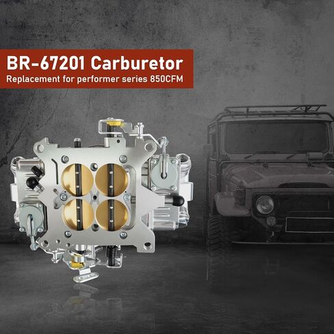 مكربن ​​BR-67201 850CFM ذو 4 أسطوانات - 4150 مضخة ثانوية ميكانيكية مزدوجة لسلسلة سباق Holley Quick Fuel Brawler Race - تجويف مربع بدون خنق أداء مزدوج للمدخل in Saudi Arabia