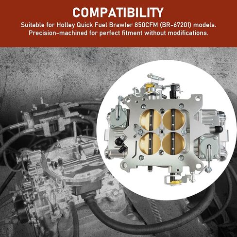 مكربن ​​BR-67201 850CFM ذو 4 أسطوانات - 4150 مضخة ثانوية ميكانيكية مزدوجة لسلسلة سباق Holley Quick Fuel Brawler Race - تجويف مربع بدون خنق أداء مزدوج للمدخل in Saudi Arabia