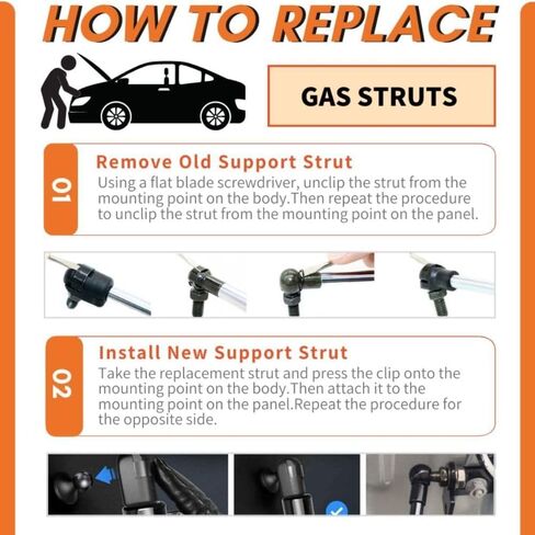 Front Hood Struts Compatible with Honda S2000 AP1 AP2 1999-2009 Shock Lift Supports Bonnet Gas Dampers Springs Kit No-Drill Bolt-on in Saudi Arabia