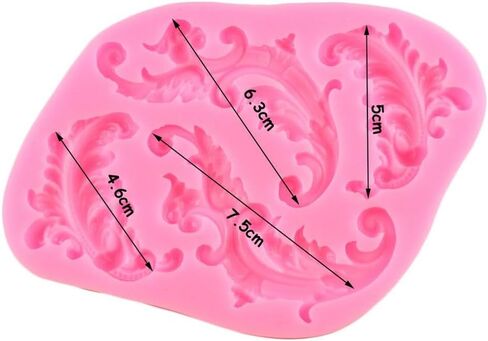 1pc European Leaf Scroll Relief Border Silicone Mold DIY Decorating Tools Mould in Saudi Arabia