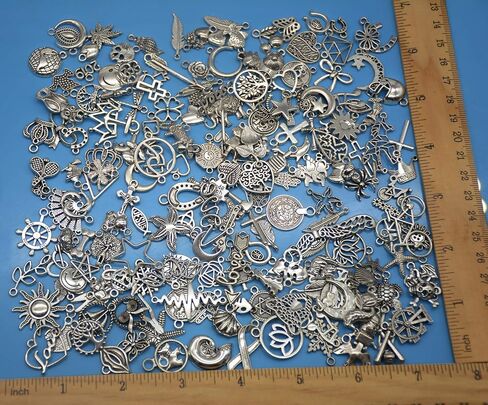 Mixed Charms Silver DIY Charms Pendants Wholesale Bulk Lots Jewelry Making Charms for DIY Crafting, Necklace Bracelet Jewelry Making Accessory in Saudi Arabia
