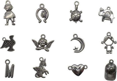 Mixed Charms Silver DIY Charms Pendants Wholesale Bulk Lots Jewelry Making Charms for DIY Crafting, Necklace Bracelet Jewelry Making Accessory in Saudi Arabia