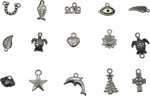 Mixed Charms Silver DIY Charms Pendants Wholesale Bulk Lots Jewelry Making Charms for DIY Crafting, Necklace Bracelet Jewelry Making Accessory in Saudi Arabia