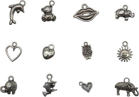 Mixed Charms Silver DIY Charms Pendants Wholesale Bulk Lots Jewelry Making Charms for DIY Crafting, Necklace Bracelet Jewelry Making Accessory in Saudi Arabia
