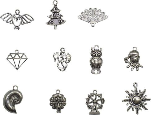 Mixed Charms Silver DIY Charms Pendants Wholesale Bulk Lots Jewelry Making Charms for DIY Crafting, Necklace Bracelet Jewelry Making Accessory in Saudi Arabia