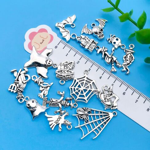 Youdiyla 32Pieces Bat Series Antique Silver Pendant Jewelry Making DIY Keychain Earrings Pendant Various Design Charms for Jewelry Making Bracelets Necklace (SN646) in Saudi Arabia
