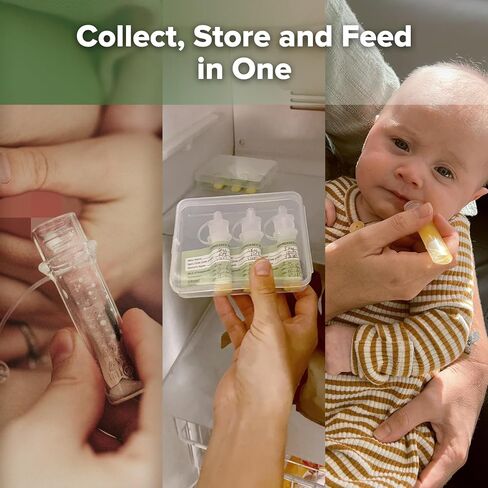 haakaa Colostrum Collector Set 20ml/2pk | Silicone Colostrum Syringes for Baby Breast Milk Catcher | Ready-to-Use Pack | Collect Store & Feed Colostrum | Breastfeeding Essential for Newborn Babies in Saudi Arabia