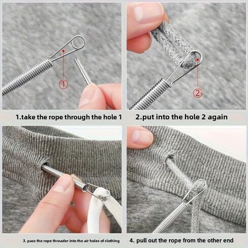 Drawstring Threader Tool Metal Spring Design Bendable Rope Threading for Elastic Waistbands, Pants, Hats, Sweatshirts, 3pcs in Saudi Arabia