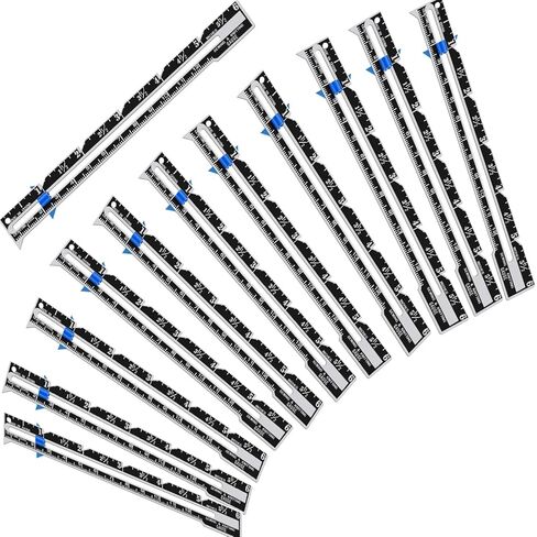 Sewing Ruler Sewing Measuring Tools Seam Guide for Sewing Machine 12 PCS Sliding Gauge Sewing Measuring Tool Stainless Steel Quilting Ruler for Knitting Crafting Sewing Beginner Hemming Sewing Notions in Saudi Arabia