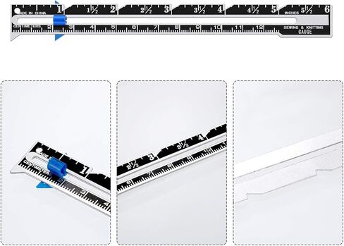Sewing Ruler Sewing Measuring Tools Seam Guide for Sewing Machine 12 PCS Sliding Gauge Sewing Measuring Tool Stainless Steel Quilting Ruler for Knitting Crafting Sewing Beginner Hemming Sewing Notions in Saudi Arabia
