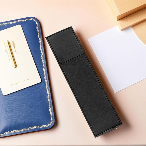 Elastic Notebook Strap Holder PU Leather Adjustable Pen Sleeve Pen Clip Holder Strap for Two Pens in Saudi Arabia