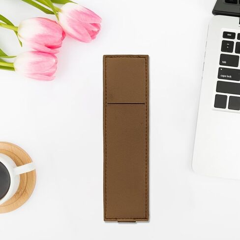 Elastic Notebook Strap Holder PU Leather Adjustable Pen Sleeve Pen Clip Holder Strap for Two Pens in Saudi Arabia