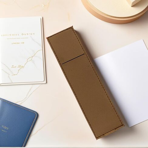 Elastic Notebook Strap Holder PU Leather Adjustable Pen Sleeve Pen Clip Holder Strap for Two Pens in Saudi Arabia