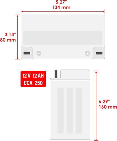 Caltric Yb12Al-A2 Agm Battery Compatible with Yamaha 2Gv-82110-G0-00 Btg-Gm12A-Z3-A2 in Saudi Arabia