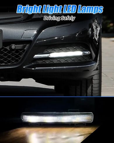 KKTR-CAR LED Daytime Running Lights & Replacement DRL Fog Lamp Kit Compatible with M-ercedes B-enz W204 C-Class (2011-2014), W212 E-Class (2011-2014), W207 E-Coupe (2011-2013) (Left-OE#2049068900) in Saudi Arabia