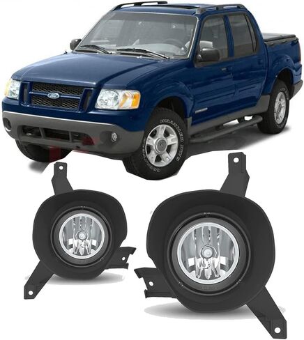 Winjet WJ30-0553-09 2001-2005 Ford Explorer Sport Trac / 2001-2003 Ford Explorer Sport Clear Lens Factory OEM Style OE الإعداد استبدال الضباب الخفيف مجموعة زوج in Saudi Arabia