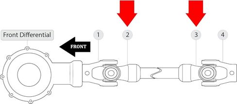 Caltric Front Propeller Drive Shaft Yoke Compatible with Kawasaki Bayou 300 KLF300C 4X4 1989-2005 in Saudi Arabia