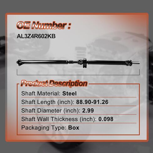 AL3Z4R602KB مجموعة عمود الإدارة الكاملة الخلفية لعمود القيادة المتوافقة مع Ford F-150 2009 2010 2011 4.6L 5.0L 5.4L Crew Cab Pickup، 4WD in Saudi Arabia