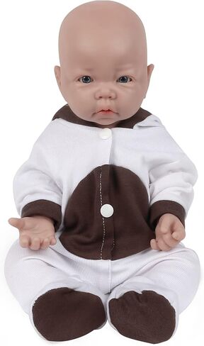 Vollence 17 inch Lifelike Reborn Silicone Baby Dolls Eyes Open Real Realistic Newborn Baby Dolls with Gift Box - Girl in Saudi Arabia
