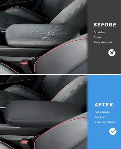 INTGET غطاء وحدة التحكم المركزية 2026 لملحقات Kia K5 2021-2025 2022 2023 2024 جلد لـ K5 GT-Line مسند ذراع السيارة مسند الذراع غطاء صندوق وسادة حماية لمقعد الكلب (وسادة سوداء، 2021+) in Saudi Arabia