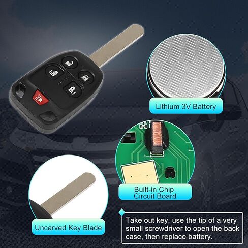 X AUTOHAUX استبدال دخول بدون مفتاح مفتاح السيارة عن بعد فوب 313.8Mhz لهوندا أوديسي EX 2011 2012 2013 in Saudi Arabia
