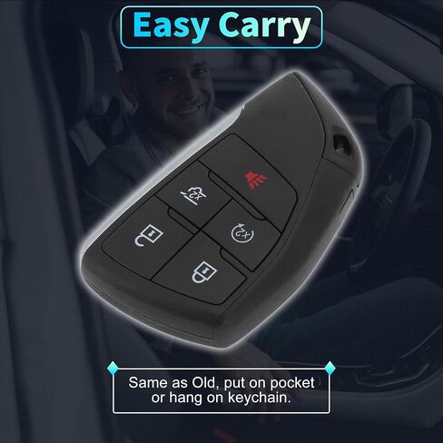 X AUTOHAUX YG0G21TB2 433 MHz استبدال دخول بدون مفتاح عن بعد مفتاح ذكي فوب لBuick Envision 2020 2021 2022 2023 2024 No.13537970 5 أزرار in Saudi Arabia