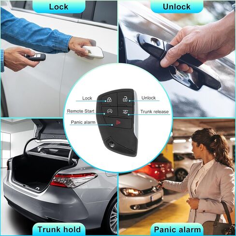 X AUTOHAUX YG0G21TB2 433 MHz استبدال دخول بدون مفتاح عن بعد مفتاح ذكي فوب لBuick Envision 2020 2021 2022 2023 2024 No.13537970 5 أزرار in Saudi Arabia
