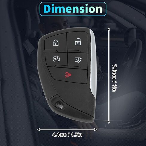 X AUTOHAUX YG0G21TB2 433 MHz استبدال دخول بدون مفتاح عن بعد مفتاح ذكي فوب لBuick Envision 2020 2021 2022 2023 2024 No.13537970 5 أزرار in Saudi Arabia