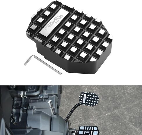 Motorcycle Brake Pedal Extender, CNC Aluminum Alloy Foot Brake Lever Compatible with Honda Rebel 1100 CMX1100 / DCT 2021-2025 (Black+Silver) in Kuwait