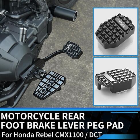 Motorcycle Brake Pedal Extender, CNC Aluminum Alloy Foot Brake Lever Compatible with Honda Rebel 1100 CMX1100 / DCT 2021-2025 (Black+Silver) in Kuwait