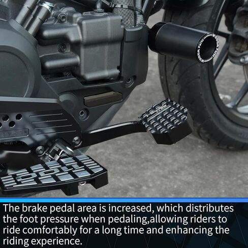 Motorcycle Brake Pedal Extender, CNC Aluminum Alloy Foot Brake Lever Compatible with Honda Rebel 1100 CMX1100 / DCT 2021-2025 (Black+Silver) in Kuwait