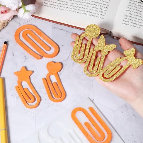 2 Pcs Resin Bookmark Silicone Molds Jumbo Paper Clips Butterfly Star Heart Epoxy Resin Bookmark Molds Craft Casting Mould for UV Epoxy Crafts DIY Book Lovers Gift in Saudi Arabia