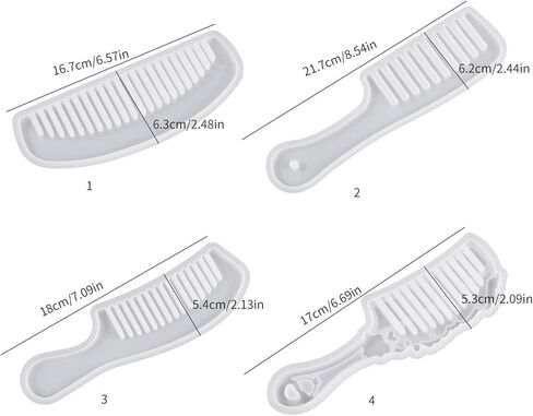 Hair Comb Silicone Mold Crystal Epoxy Resin Casting Mould Hair Styling Tool Silicone Epoxy Casting Resin Mould for Jewelry in Saudi Arabia