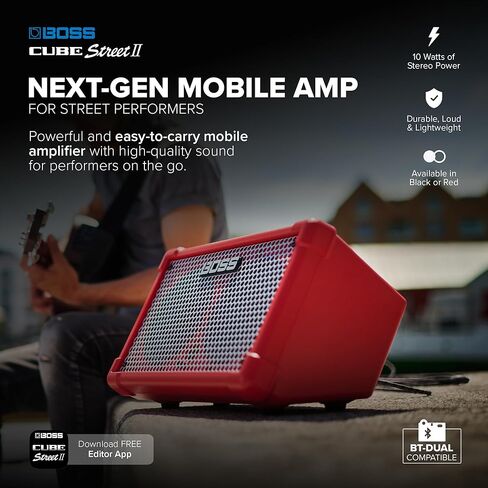 Boss CUBE Street 2-2 x 6.5-inch 10-watt Battery Powered Combo Amp - Black in Saudi Arabia