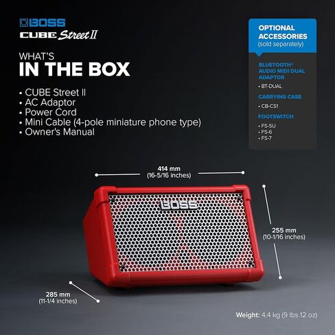 Boss CUBE Street 2-2 x 6.5-inch 10-watt Battery Powered Combo Amp - Black in Saudi Arabia