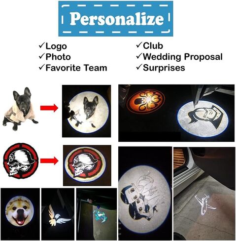 Custom Your Own Logo Image Customized Car Door Projector HD Courtesy LED Energy Saving Smart Sensor Lights in Saudi Arabia