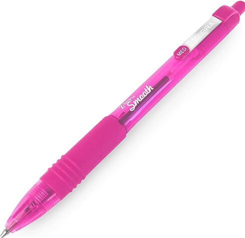 Zebra Z-Grip Smooth Ink Retractable Ballpoint Pen - 1.0mm Nib - Pack of 4 Pens - In Gift Box Packaging (Pink) in Saudi Arabia