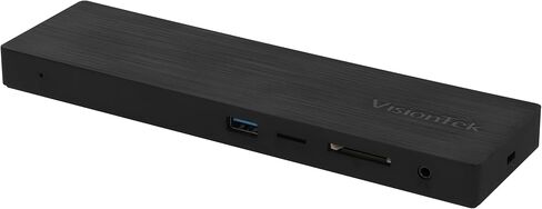 VisionTek VT2600 USB-C MST 3X Monitor Docking Station - 100W Power, 2X DisplayPort, 2X HDMI, 3X USB-A, 3X USB-C, Audio, Ethernet, SD Reader for Windows in Kuwait