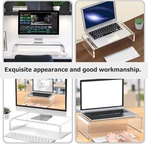 Gadpiparty Acrylic Monitor Stand Small Computer Riser Rack Thickened Monitor Shelf for Home Office School Desk Use in Saudi Arabia
