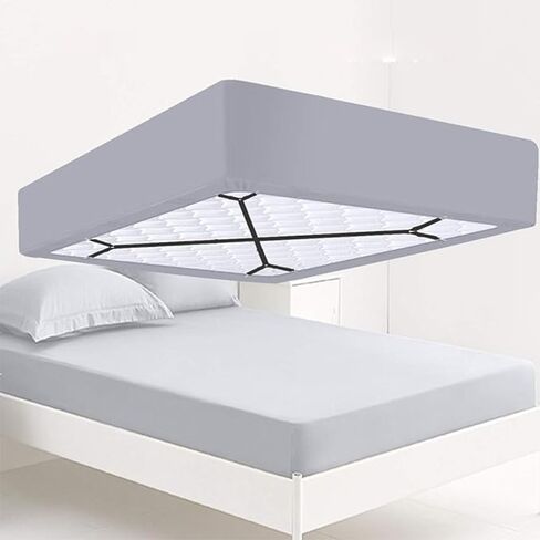Bed Sheet Holder Straps – Adjustable Sheet Straps Clips Fasteners, 2Pcs/Set, Keep Sheets Stays in Place Black in Saudi Arabia
