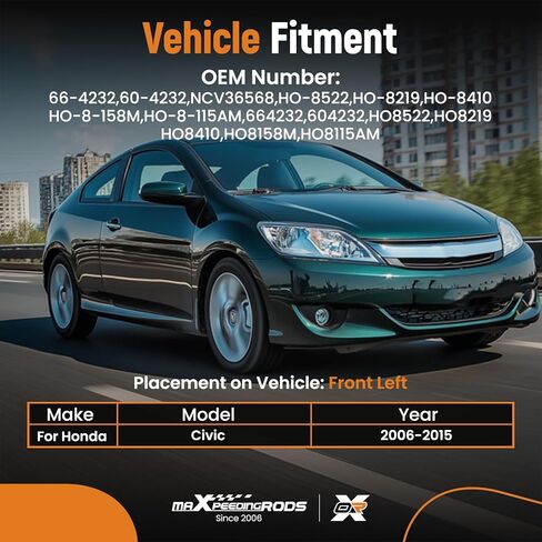 maXpeedingrods CV Axle Shaft Assembly for Honda Civic 2006-2015 L4 1.8L Automatic, Front Left Driver Side 66-4232 60-4232 NCV36568 HO-8522 in Saudi Arabia