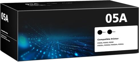 خراطيش حبر CE505A 05A سوداء (عبوة من قطعتين) Laser Jet P2035 P2050 P2056 متوافقة مع خراطيش حبر HP 05A 05X لـ Laser Jet Enterprise P2035n P2055d P2055dn P2055x in Kuwait