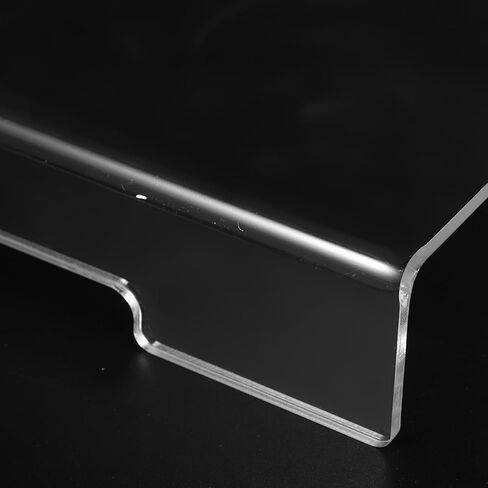 Acrylic Monitor Stand Riser with Metal Legs 40X20X5Cm, Laptop and Computer Heightening Shelf for Office Desk Organization and Desktop Display in Saudi Arabia