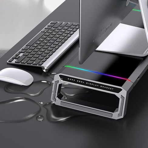 محاور USB شاشات حامل حامل كمبيوتر مع درج تخزين وفتحة هاتف منظمات مكتبية 30 كجم مراقب وزن الدب حامل حامل in Kuwait