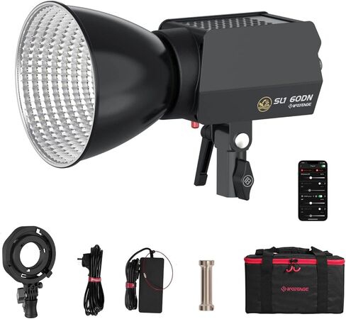 IFOOTAGE Video Light SL1 60DN Standard, 70W COB Continuous Light with 5600K Daylight, CRI 98/TLCI 99/12200 LM, APP Control in Saudi Arabia