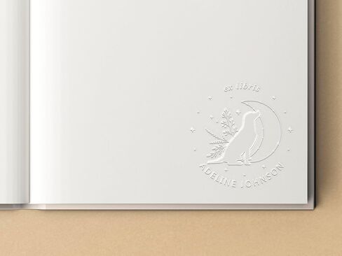 مزخرف كتاب شخصي Dog & Moon، ختم مزخرف كتاب شخصي، ختم Witchcore مخصص، ختم كتاب مخصص، ختم مكتبة شخصي، من مكتبة الطوابع المخصصة، 1.5 × 1.5 بوصة in Saudi Arabia