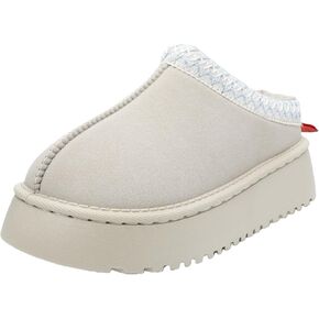 Women's Platform Slippers Winter Mini Boots Anti-Slip Suede Slip on Women Sneakers Fur Lined House Slippers for Indoor Outdoor in Saudi Arabia