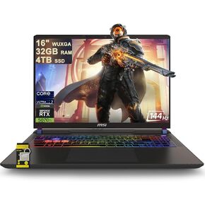 MSI Raider GE68HX 16" 144Hz MiniLED UHD+ Gaming Laptop: Intel Core i9-14900HX, NVIDIA Geforce RTX 4070, 32GB DDR5, 2TB NVMe SSD, Thunderbolt 4, Cooler Boost 5, Win 11 Home: Black 14VGG-247US in Saudi Arabia